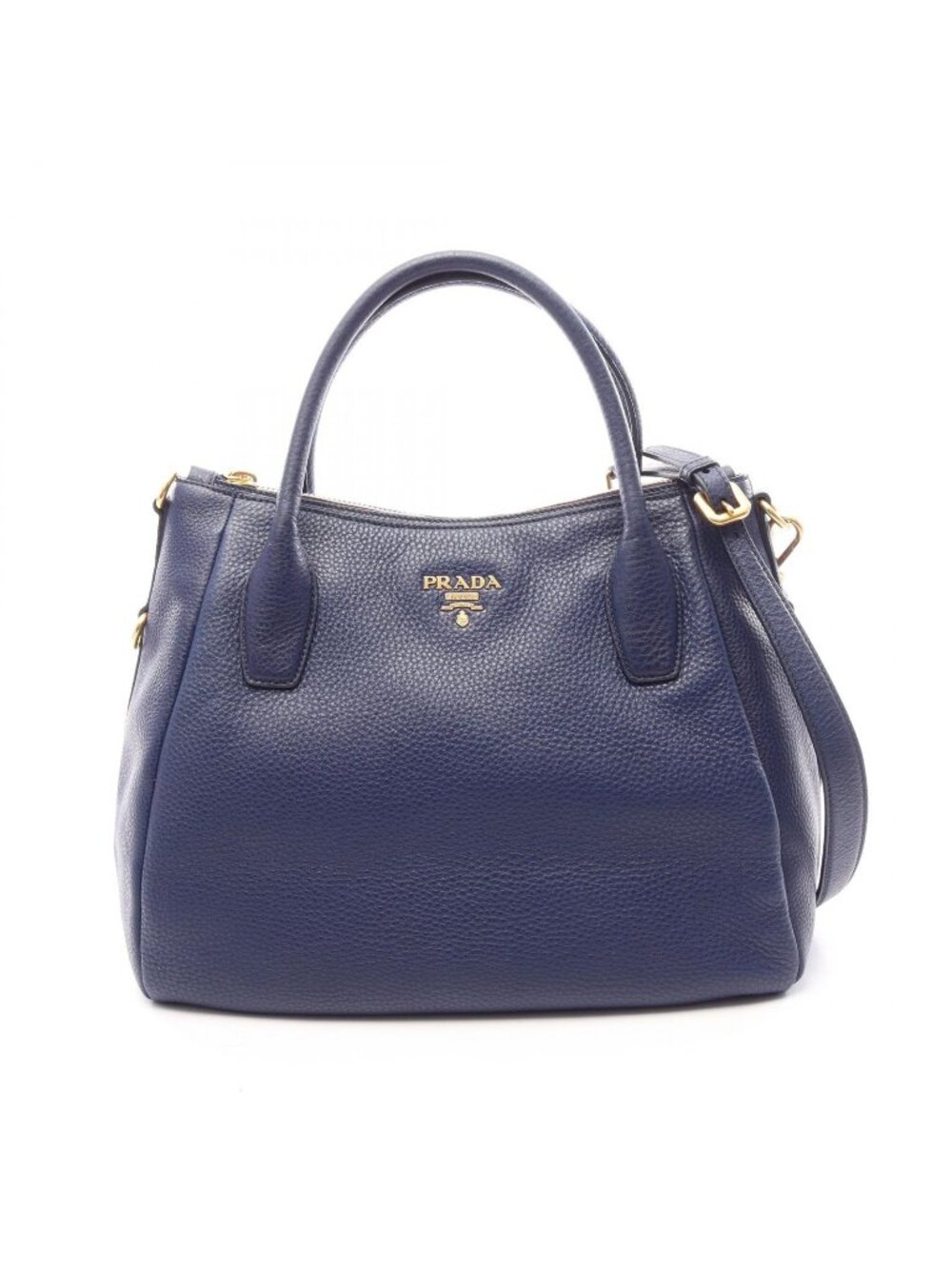 Prada Tote VIT.DAINO 2-Way Blue Leather Handbag